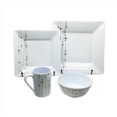 Square Melamine Dinnerware Sets